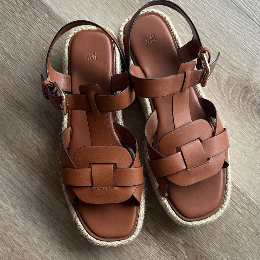 H&M Tan Espadrille Sandals